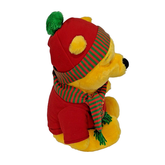 Disney Winnie the Pooh 14” Plush In Winter Hat and Scarf By Mattel Inc - Picture 5 of 8